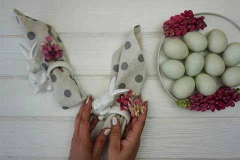 Making Easter decor with your own hands Stock Photos