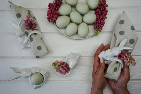 Making Easter decor with your own hands Stock Photos
