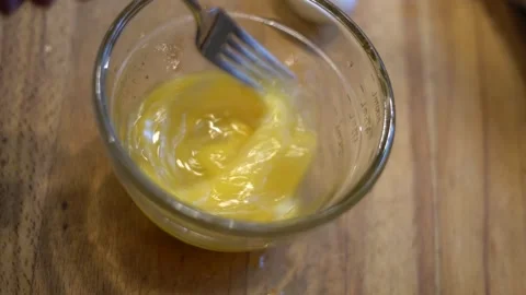 Making eggs, cooking eggs, scrambled eggs, breakfast Stock Footage 262183809