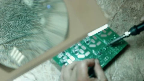 Making of an electronic board Stock Footage 71119651