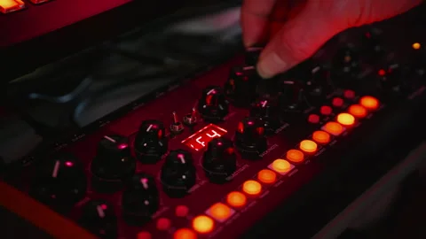 Making electronic music Stock Footage 294085265