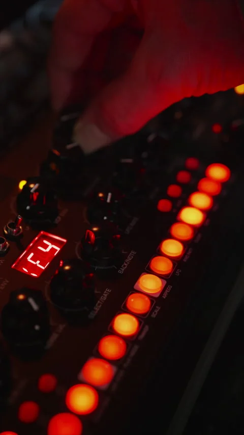 Making electronic music Stock Footage 294085280