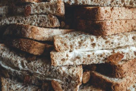 The making of an english style bread pudding Stock Photos