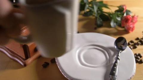 Making espresso art coffee Video stock 88188011
