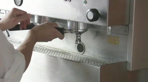 Making espresso coffee Stock Footage 725239