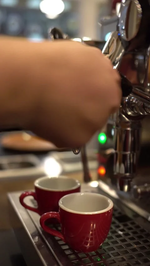 Making Espresso Coffee Stock Footage 298155166