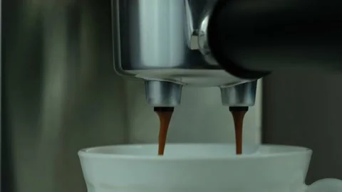 Making espresso in the coffee maker Stock Footage 152873032