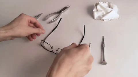 Making eye glasses Stock Footage 111973847