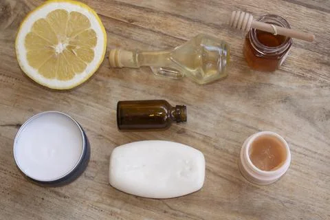 Making a face mask at home Stock Photos