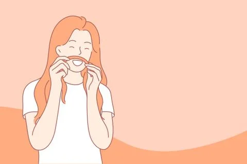 Making faces, having fun concept Illustrazione stock