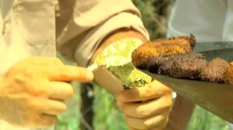Making Falafel Stock Footage 10923466
