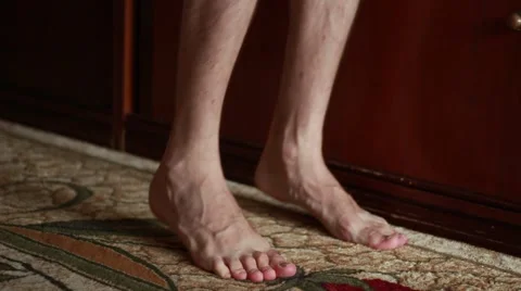 Making feet gymnastics Stock Footage 65370752