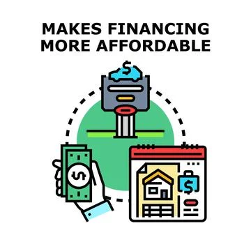 Making financing more affordable for assets with payments Stock-Illustration