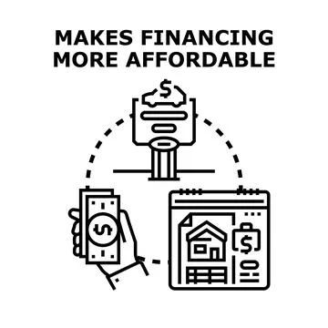 Making financing more affordable for assets with payments 스톡 일러스트