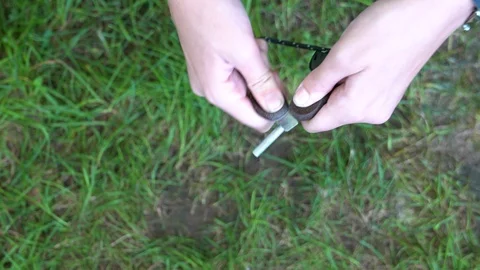 Making fire. Stock Footage 100804373