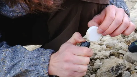 Making fire in traveling Stock Footage 90105997