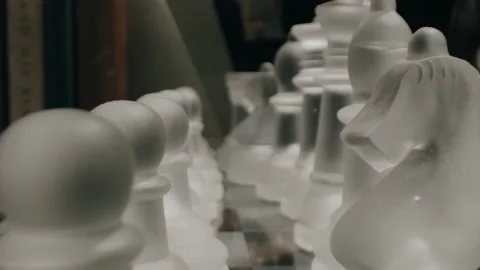 Making the first move - Chess Stock Footage 197436527