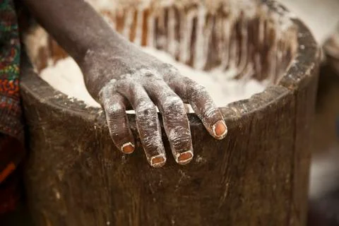 Making flour Stock Photos