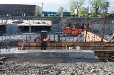 Making foundations for a building Stock-Fotos