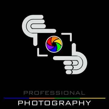 Making frame with hands, vector Stock Illustration