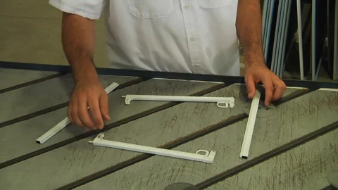 Making frame for small window Video stock 133614265