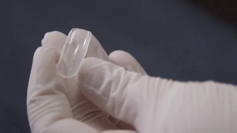 Making French Manicure Stock Footage 81129143