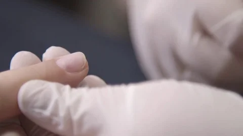 Making French Manicure Stock Footage 81129157