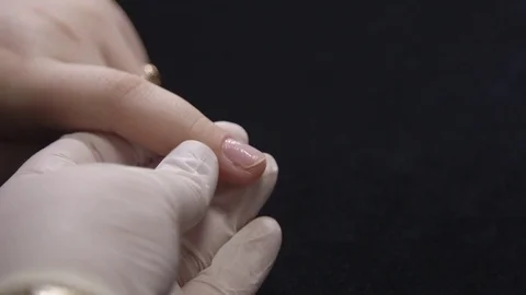 Making French Manicure Stock Footage 81130117