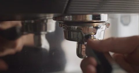 Making Fresh Black Coffee From Start To Finish In Coffee Shop Stock Footage 113729720