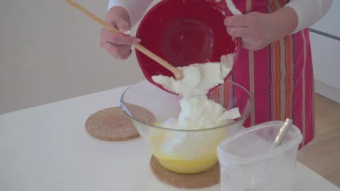 Making fresh cake in kitchen Stock Footage 144568127