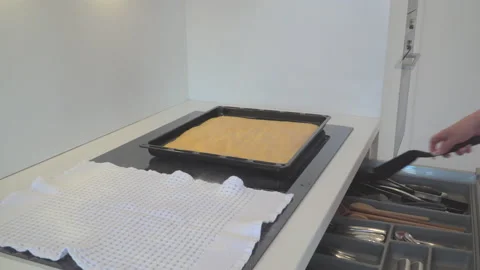 Making fresh cake in kitchen Stock Footage 144571180