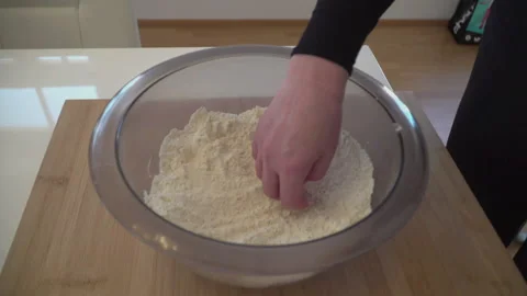 Making fresh cake in kitchen Video stock 145816989