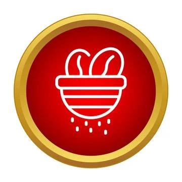 Making fresh coffee with beans in filter icon Stock Illustration