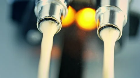 Making Fresh Coffee from a Coffee Espresso Machine Stock Footage 63840109