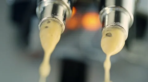 Making Fresh Coffee from a Coffee Espresso Machine Video stock 63841560