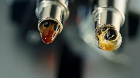 Making Fresh Coffee from a Coffee Espresso Machine Video stock 63841578