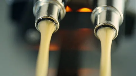 Making Fresh Coffee from a Coffee Espresso Machine Stock Footage 63841661