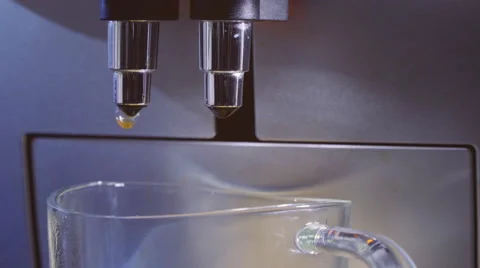 Making Fresh Coffee from a Coffee Espresso Machine Video stock 63842821