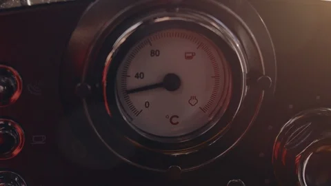 Making Fresh Coffee from a Coffee Espresso Machine Stock Footage 111473565