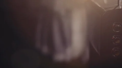 Making Fresh Coffee from a Coffee Espresso Machine Stock Footage 111475399