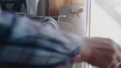 Making Fresh Coffee from a Coffee Espresso Machine Stock Footage 111478181