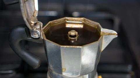 Making fresh coffee, coffee in soft vintage tones Stock Photos