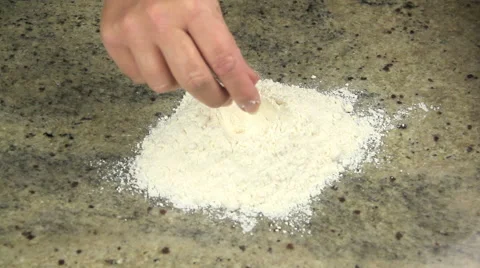 Making Fresh Pasta Dough Stock Footage 40013349