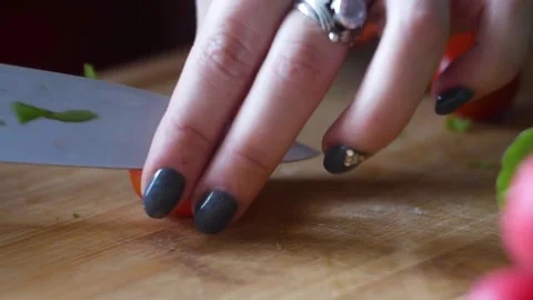 Making fresh salad Stock Footage 81176693