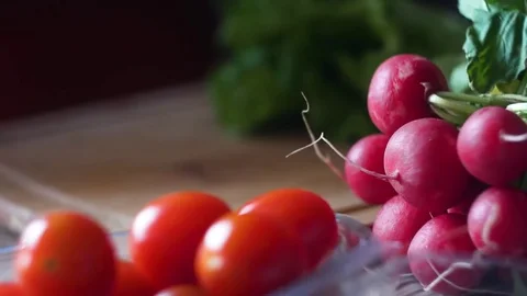 Making fresh salad Stock Footage 81176729