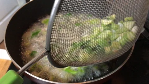 Making fried food. Stock Footage 95792279