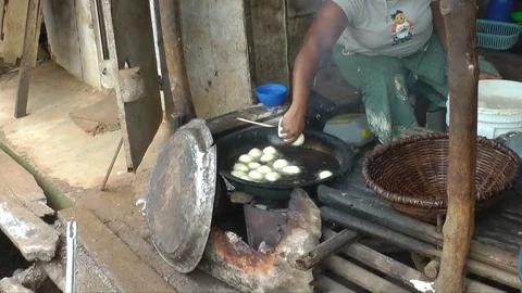 Making fritters Stock Footage 81370960
