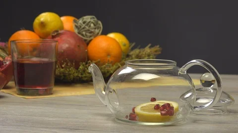 Making Fruit Tea Stock Footage 98047416