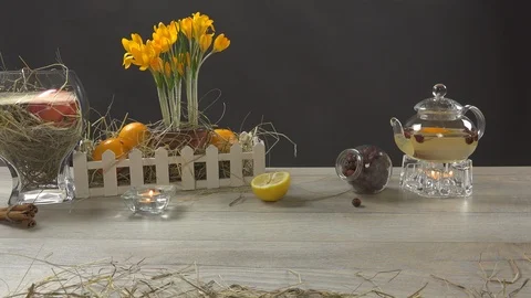 Making Fruit Tea Stock Footage 98246293