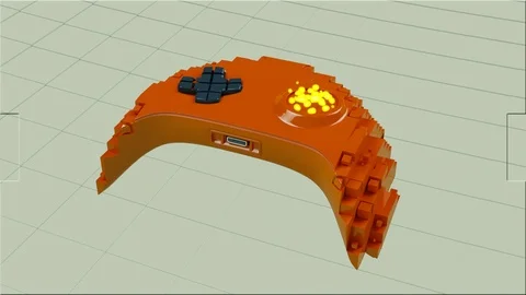 Making a game controller of the blocks Video stock 119171725
